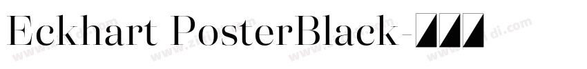 Eckhart PosterBlack字体转换